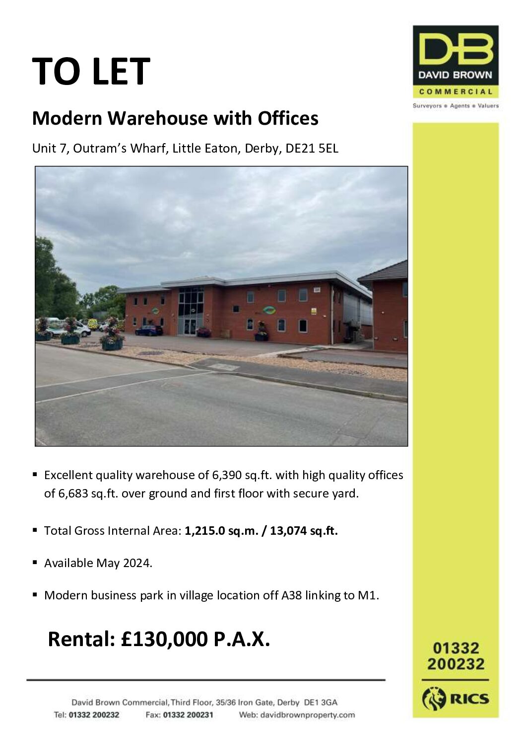 Little Eaton, Outrams Wharf, Unit 7 David Brown Commercial